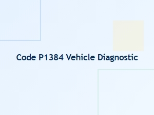 Code P1384 Vehicle Diagnostic Definition